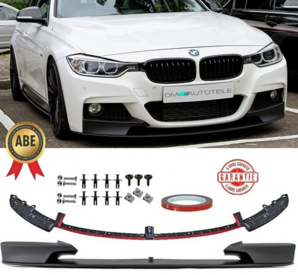 Frontspoiler Lippe Sport-Performance Schwarz Matt passt für BMW 3er F30 F31 mit M-Paket +ABE*